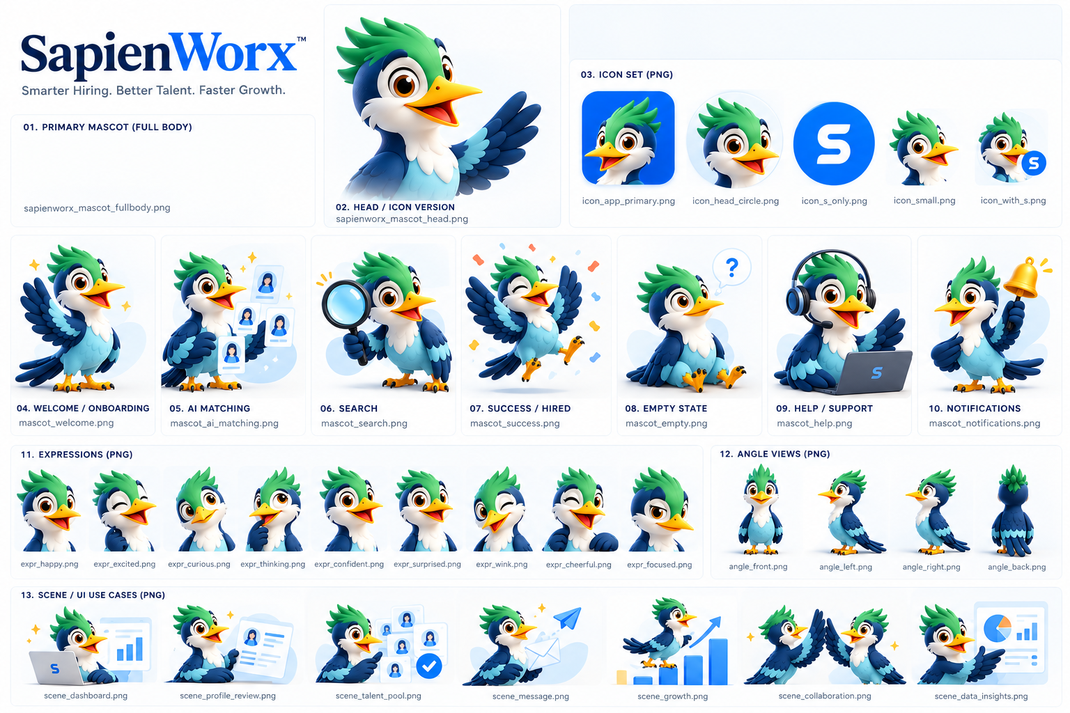 The SapienWorx woodpecker mascot waves a warm welcome.